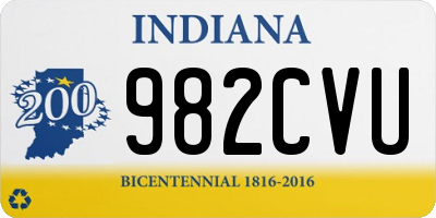 IN license plate 982CVU