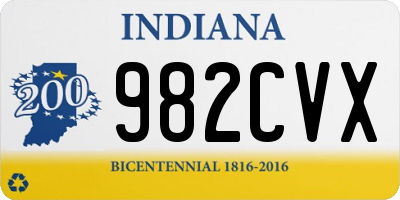 IN license plate 982CVX