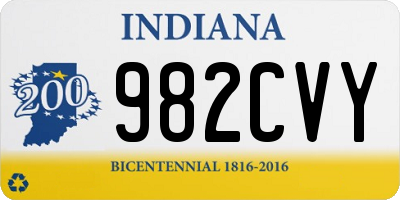IN license plate 982CVY
