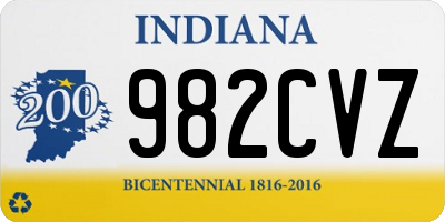 IN license plate 982CVZ