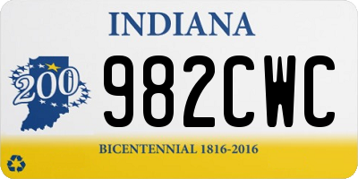 IN license plate 982CWC