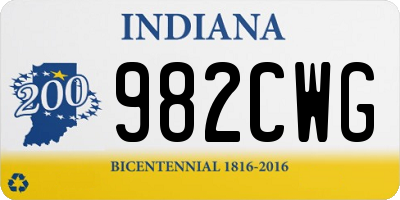 IN license plate 982CWG
