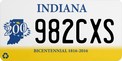 IN license plate 982CXS