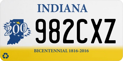 IN license plate 982CXZ