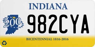 IN license plate 982CYA
