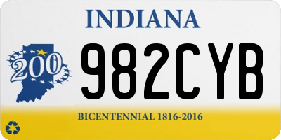 IN license plate 982CYB