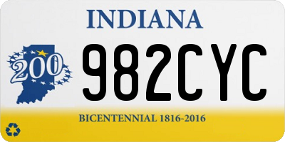 IN license plate 982CYC