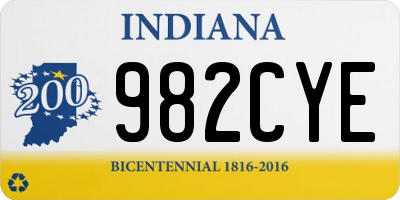 IN license plate 982CYE