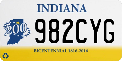 IN license plate 982CYG