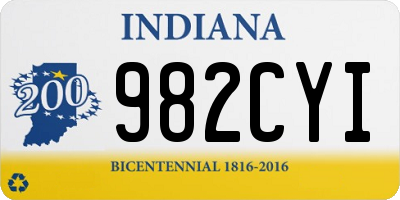 IN license plate 982CYI
