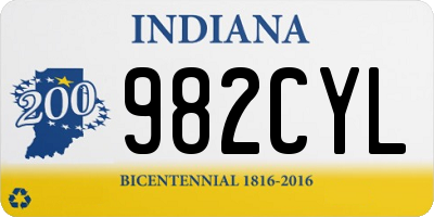 IN license plate 982CYL