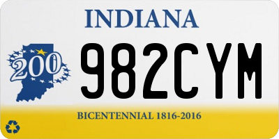 IN license plate 982CYM