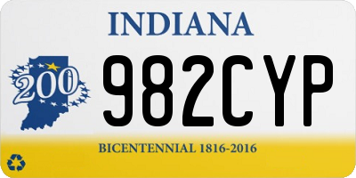 IN license plate 982CYP