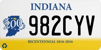 IN license plate 982CYV