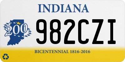 IN license plate 982CZI