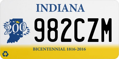 IN license plate 982CZM