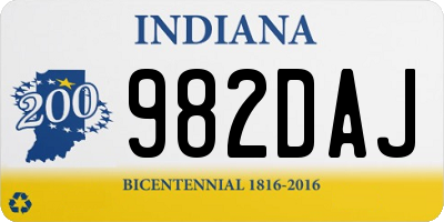 IN license plate 982DAJ