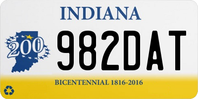 IN license plate 982DAT