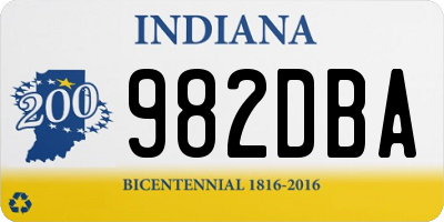 IN license plate 982DBA