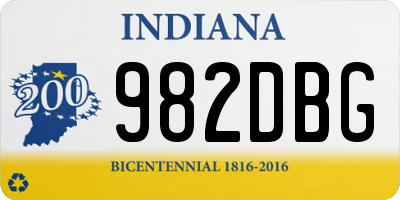 IN license plate 982DBG