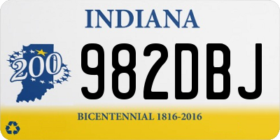 IN license plate 982DBJ