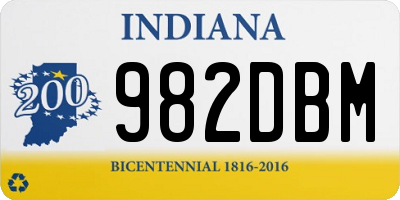 IN license plate 982DBM