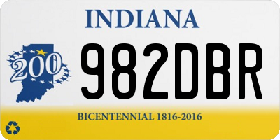 IN license plate 982DBR