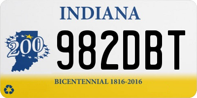 IN license plate 982DBT