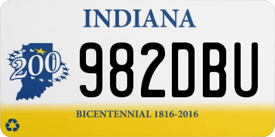 IN license plate 982DBU