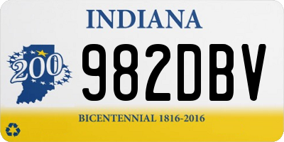 IN license plate 982DBV