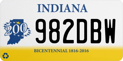 IN license plate 982DBW