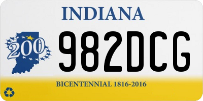 IN license plate 982DCG