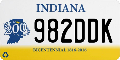 IN license plate 982DDK