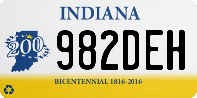 IN license plate 982DEH