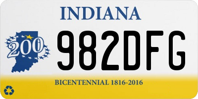 IN license plate 982DFG