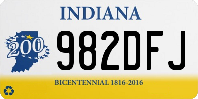 IN license plate 982DFJ
