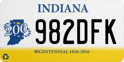 IN license plate 982DFK