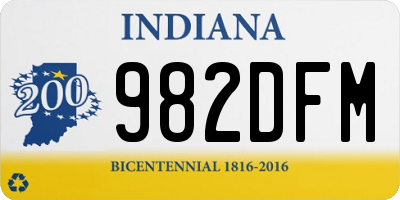 IN license plate 982DFM