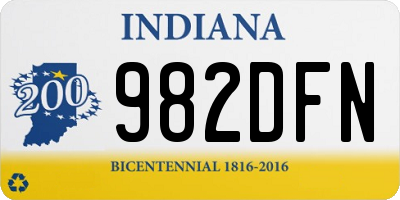 IN license plate 982DFN