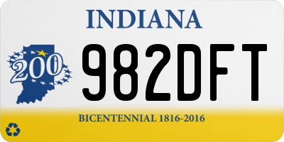 IN license plate 982DFT