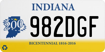 IN license plate 982DGF