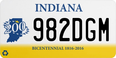 IN license plate 982DGM