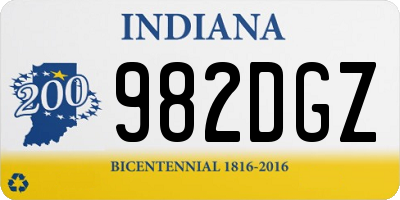 IN license plate 982DGZ