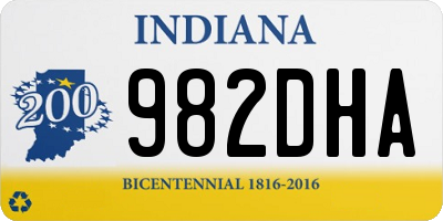 IN license plate 982DHA