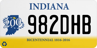 IN license plate 982DHB