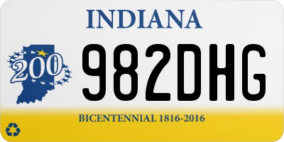 IN license plate 982DHG