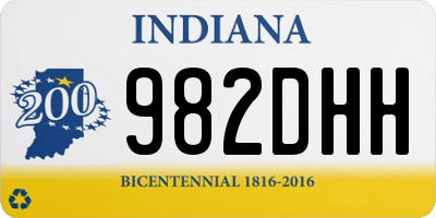 IN license plate 982DHH