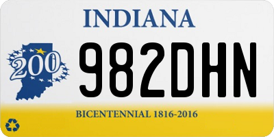 IN license plate 982DHN