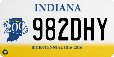 IN license plate 982DHY