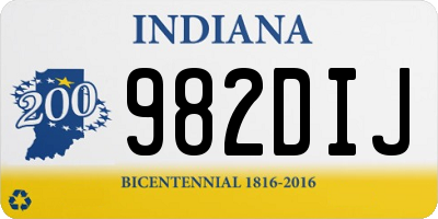 IN license plate 982DIJ